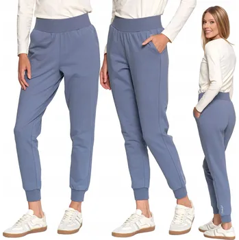 DÁMSKÉ BAVLNĚNÉ TEPLÁKY GRAFIT MORAJ POHODLNÉ TEPLÁKY CASUAL M