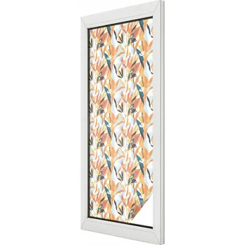 Okenní dekorace Samolepicí Fólie na Okno Mléčná Botanická Energie 50x146 cm