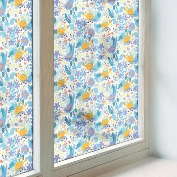 Polep vozidla Fólie Okenní Samolepicí Mléčná Dekorativní Rostlinný motiv 50x146 cm