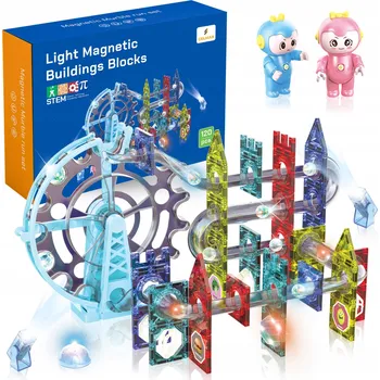 ostatní stavebnice Stavebnice Svítící kulodrom 118 dílků Kuličková dráha