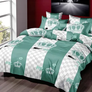 Povlečení Povlečení CROWN GREEN 7-dílná sada 140x200 cm