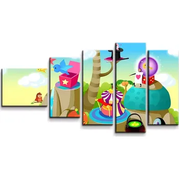 Obraz Sablio Obraz - 5-dílný Pohádkový svět - 100x60 cm
