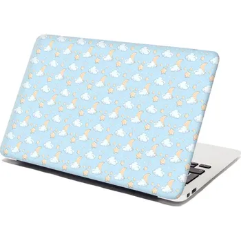 samolepka Sablio Samolepka na notebook Měsíčky, hvězdičky a mráčky - 29x20 cm