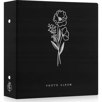 Fotoalbum FOTOALBUM LÁTKOVÝ NA 600 FOTOGRAFIÍ 11,5 x 15 cm ČERNÝ XL