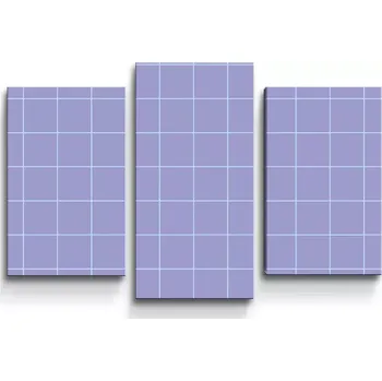 Obraz Sablio Obraz - 3-dílný Čtvercový vzor fialové - 75x50 cm