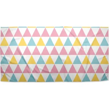 Osuška Sablio Ručník Tříbarevné trojúhelníky - 50x100 cm