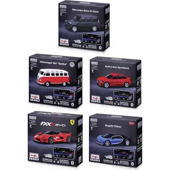 RC model auta Maisto RC - DIE-CAST METAL se světly, 1:41, 2,4GHz, USB, XTR, Bluetooth 5.0, assort - expresní doprava