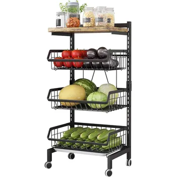 regál COVAODQ regál na zeleninu do kuchyně, kuchyňský organizér B2210