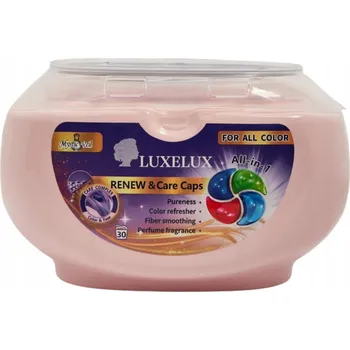 Prací prostředek LUXELUX Kapsle na Praní Barevného Prádla All-in-1 RENEW & CARE CAPS 30 KS