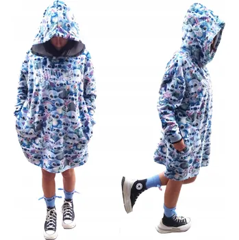 Dámská mikina DISNEY mikinová deka oversize snuddie STITCH dárek M / L