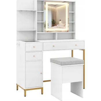 Toaletní stolek Toaletní Stolek Costway bílý 40 x 138,5 x 98 cm