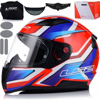 Helma na motorku MOTOCYKLOVÁ PŘILBA LS2 FF353 RAPID II FLITZ RED S PINLOCKEM ECER 22.06