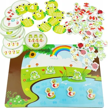 Dřevěná hračka Dřevěné puzzle – matematické operace, sčítání