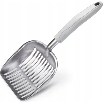 Toaleta pro kočku VELKÁ KOVOVÁ LOPATKA LOPATKA PRO ZÁCHOD NA ŠTĚRK PRO KOČKY HLUBOKÁ