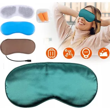 Škraboška na spaní ZATEMŇOVACÍ MASKA NA OČI S TEPLEM, VYHŘÍVACÍ KOSMETICKÁ MASKA NA SPANÍ + ŠPUNTY DO UŠÍ