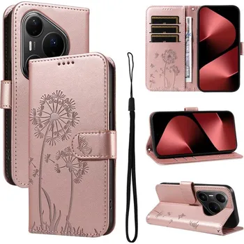 Pouzdro na tablet VSECHNONAMOBIL 129479 ART DANDELION Peněženkové pouzdro pro Huawei Pura 80 Pro růžové