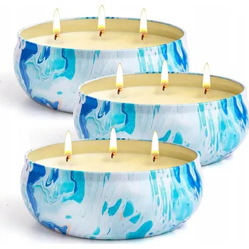 Svíčka Svíčka Citronella Sada Velká Venkovní, 3 x 340g Zahrada, 100% Přírodní