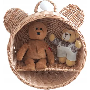 police Wiklinová police MEDVÍDEK na zeď, přírodní košík