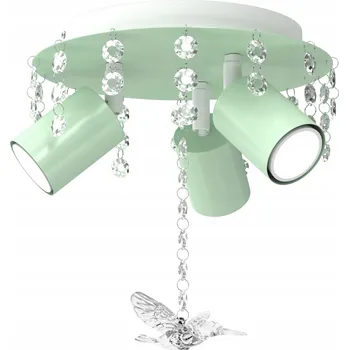 KOLIBŘÍK / Dětské závěsné svítidlo STROPNÍ SVÍTIDLO se KŘIŠŤÁLY (křišťály) 3XGU10