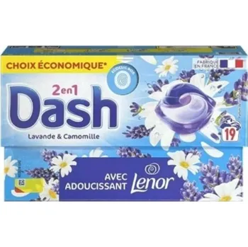 Prací prostředek Dash x Lenor 2v1 PODS, prací kapsle levandule a heřmánek 19 ks
