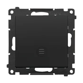 vypínač Vypínač jednopólový, se signalizačním LED podsvětlením, řazení 1So , 10, Simon 55 TW1ZL.01/149, černá metalizovaná