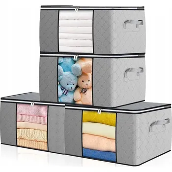 Úložný box ÚLOŽNÝ BOX NA OBLEČENÍ ORGANIZÉR DO SKŘÍNĚ KONTEJNERY 90L x4