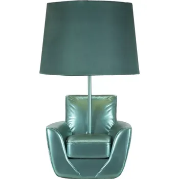 Lampička Stolní lampa Midcentury 46 cm tyrkysová