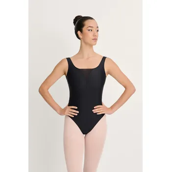Body Intermezzo,Taneční trikot se síťovinou na ramínka 31713, černá XXL