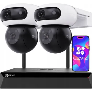 Bezpečnostní kamera WiFi Monitorovací Set EZVIZ C90 2K+ 4MP x2 Detekce Záznamník 8 Kanálů