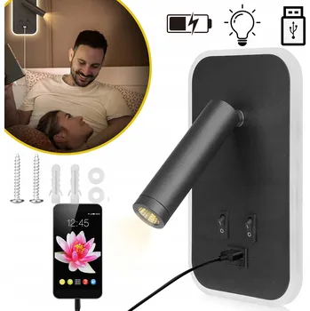 Lampička NOČNÍ LED LAMPA NA ČTENÍ, NASTAVITELNÁ UNIVERZÁLNÍ HLAVA LAMPY