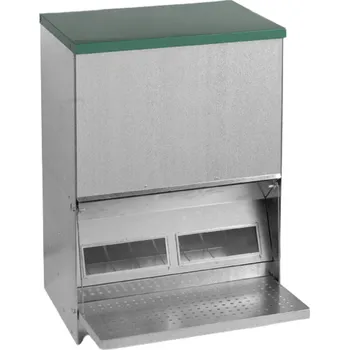 krmítko pro hospodářská zvířata Nášlapné krmítko pro slepice pozinkované GAUN 11295 - 40 kg