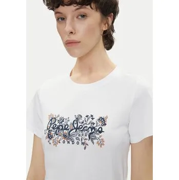 Pepe jeans Dámské tričko PEPE JEANS-PL506034 800WHITE Bílé