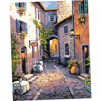 Malování podle čísel BRUSHME 40x50 cm tichá ulice 1 Ks v krabičce