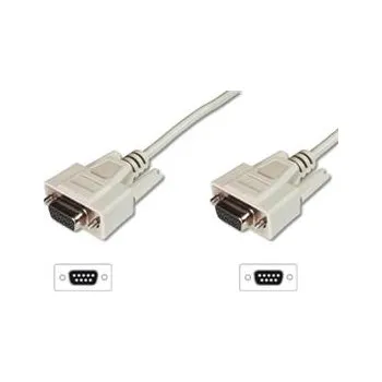 Patch panel Digitus sériový kabel připojovací DB9 F/F, Měď, 2m šedý