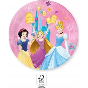 Talíř PAPÍROVÉ TALÍŘKY PRINCEZNY 23 CM 8 KS