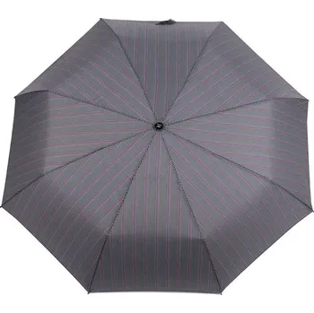 Deštník Pánský skládací vystřelovací deštník - 2 šedá proužky