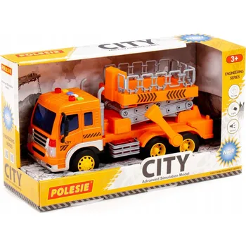 autíčko Nákladní auto s plošinou Polesie 9762 oranžové