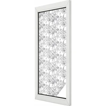 Okenní dekorace Mléčná dýha Fólie na okno Balkon Sklo Rostlinný ornament 50x146