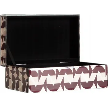 Obraz Šperkovnice na bižuterii CHERRY CHIC s bordovým vzorem 20x12x8 cm HOMLA