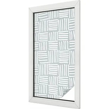 Okenní dekorace Ozdobná Fólie Mléčná Vitrážová s Motivem na Okno - Dynamický vzor 50x100 cm
