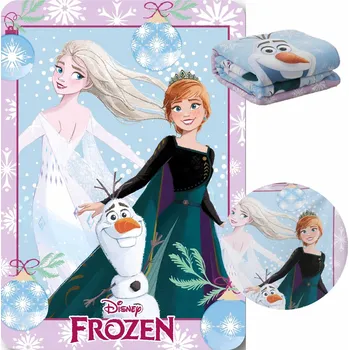 deka Fleecová deka Frozen: Ledové Království - Sestry Anna a Elsa a Olaf (367253)