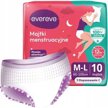 Dámské spodní prádlo Menstruační kalhotky absorpční pro ženy Evereve 10 ks vel: M-L