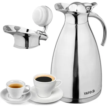 Termoska Termos na nápoje Yato 1,5 l, stříbrný