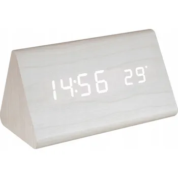 Budík Digitální LED budík Home OC 07, bílý displej aktivovaný tleskáním