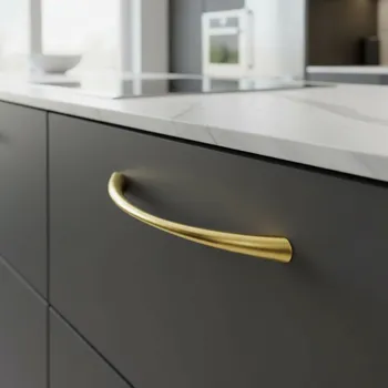 Nábytkové kování Interex design Úchytka Borneo / Zlato 96 mm