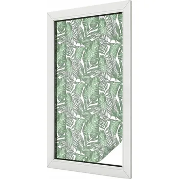 Okenní dekorace Samolepicí Fólie na Okno Mléčná Matná Zelená harmonie 50x100 cm
