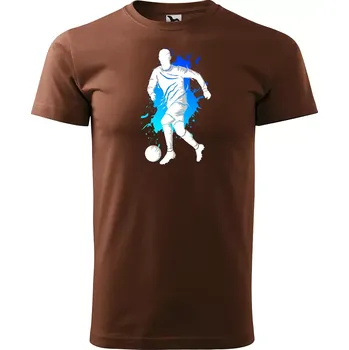 Pánské tričko Sablio Tričko s potiskem Fotbalista 1 - hnědé S