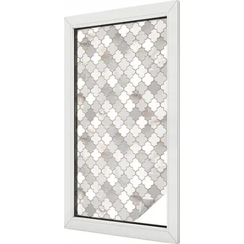 Okenní dekorace Fólie Dekorativní Mléčná na Skla Okna Výlohy Geometrická mozaika 50x100 cm