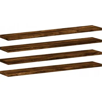 police Nástěnná police z dřevotřísky, kouřový dub, 60x10x1,5 cm