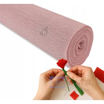 Obraz Krepina Krepový Papír floristická Italská 180g (50 cm x 2,5 m) Pudrová růžová 17/A3